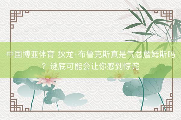 中国博亚体育 狄龙·布鲁克斯真是气忿詹姆斯吗？谜底可能会让你感到惊诧