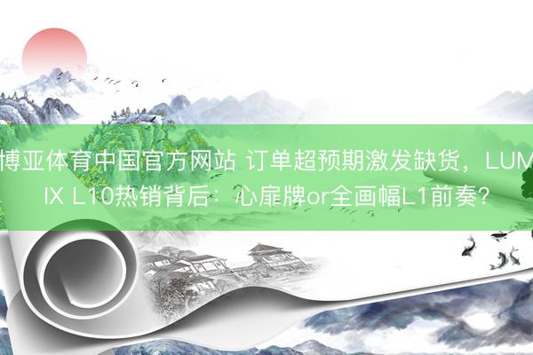 博亚体育中国官方网站 订单超预期激发缺货，LUMIX L10热销背后：心扉牌or全画幅L1前奏？