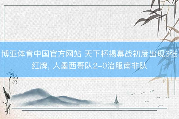 博亚体育中国官方网站 天下杯揭幕战初度出现3张红牌， 人墨西哥队2-0治服南非队